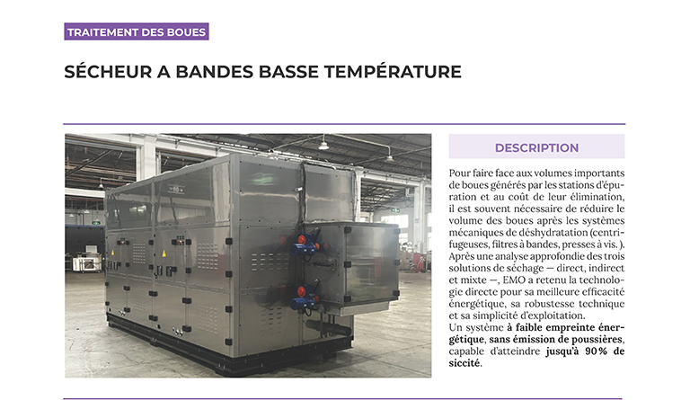 EMO GNT2026 Sechage Directe Bandes Basse Température